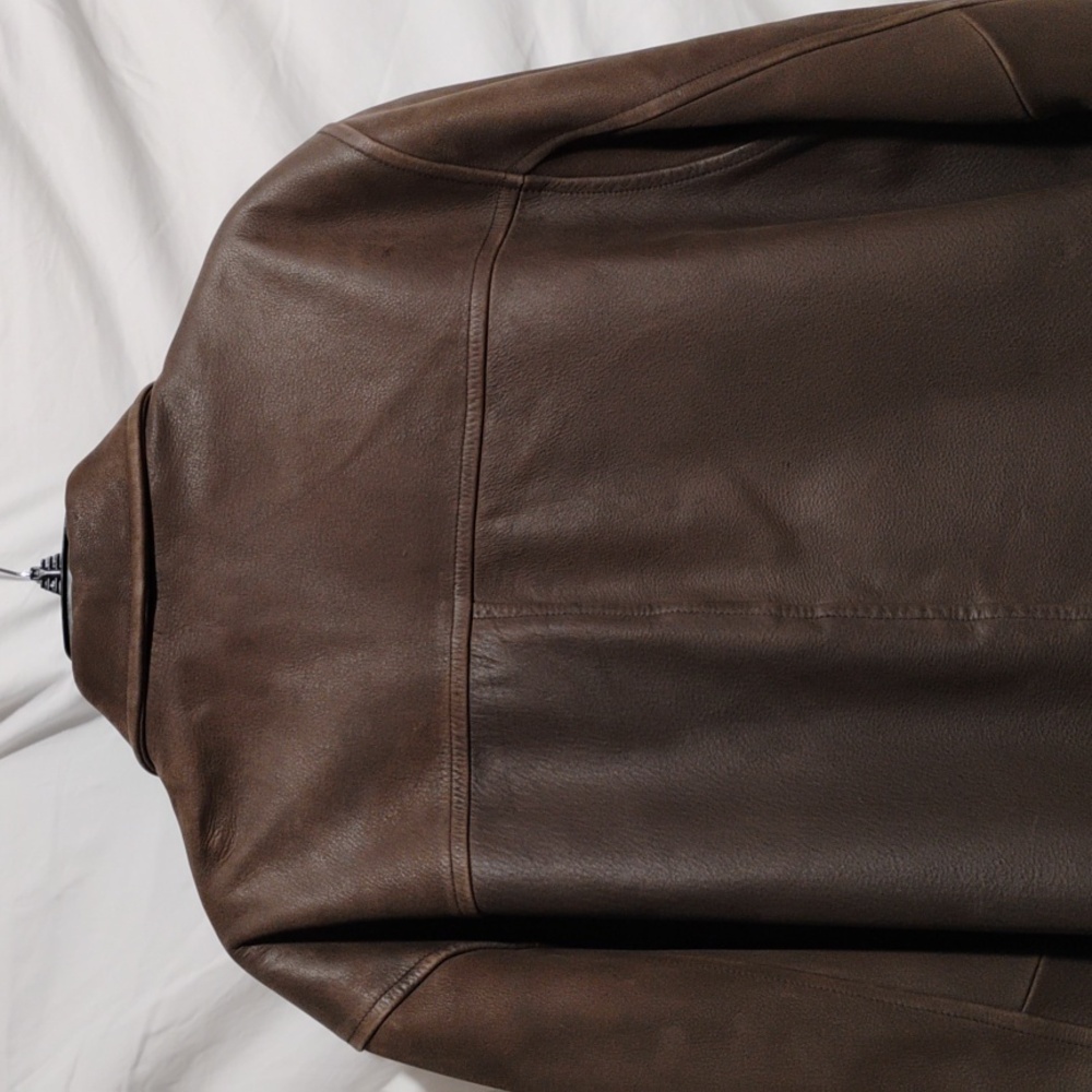 SALE! Columbia Men's Genuine Leather & Wool Blend Full Zip Up Coat Sz.L - Picture 8 of 16